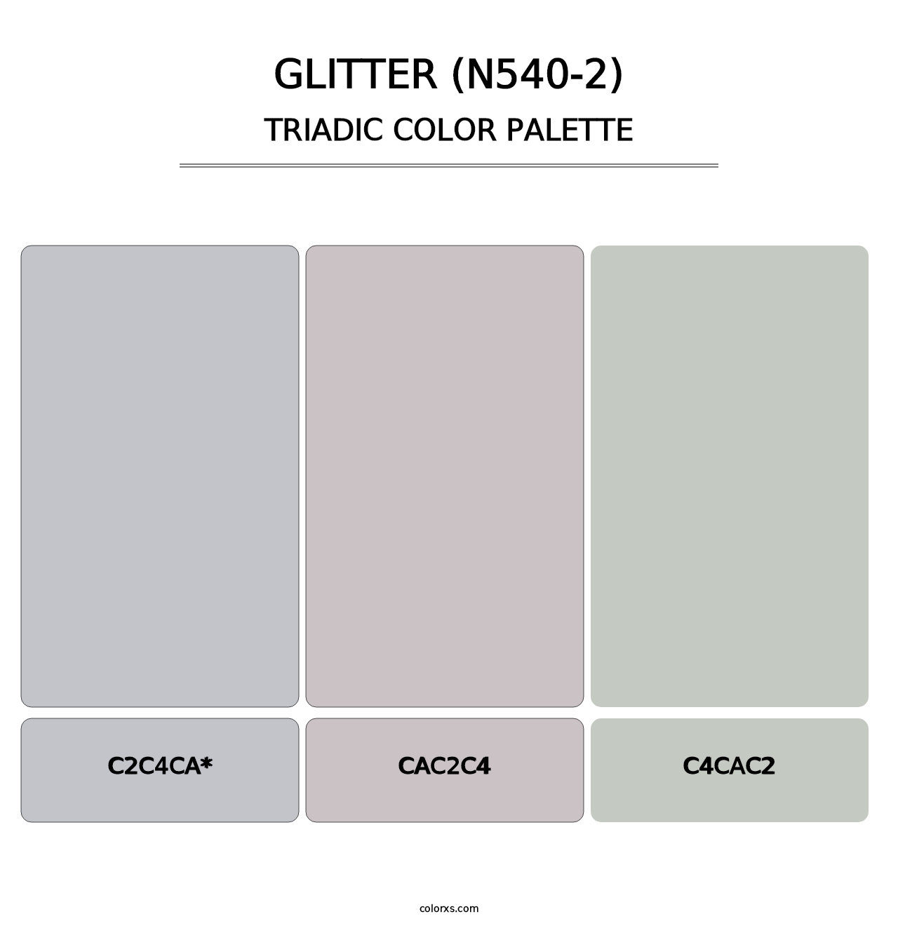 Glitter (N540-2) - Triadic Color Palette