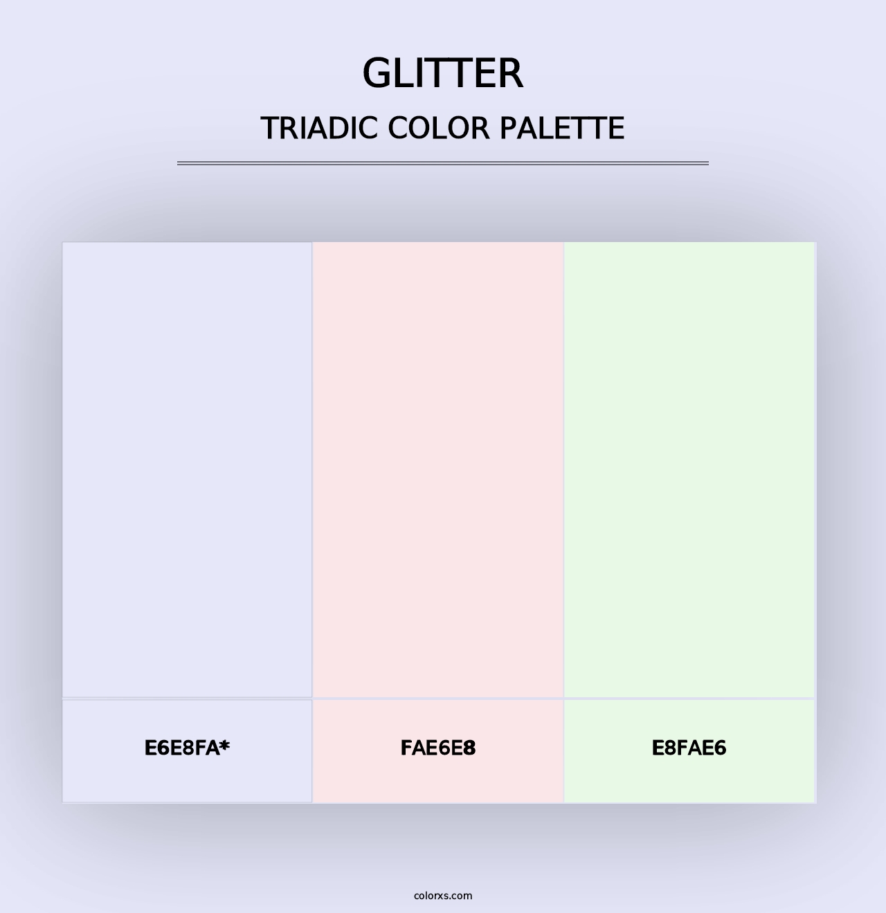 Glitter - Triadic Color Palette