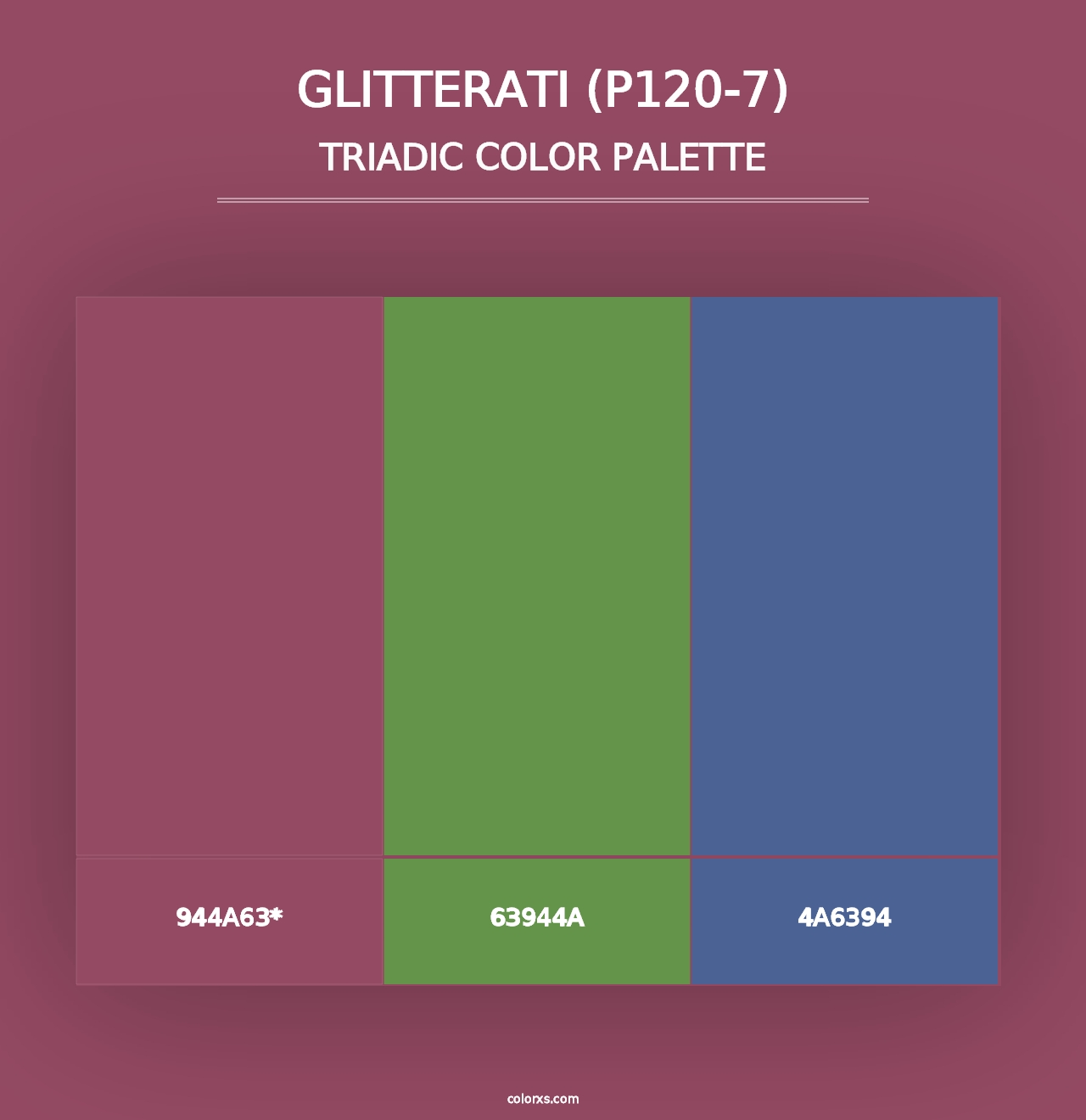 Glitterati (P120-7) - Triadic Color Palette