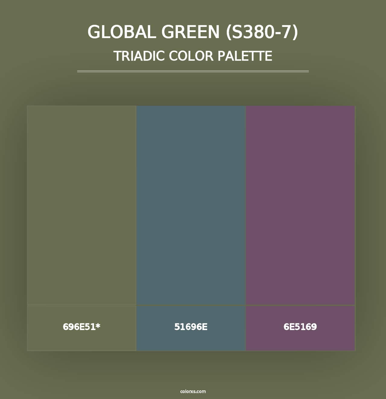 Global Green (S380-7) - Triadic Color Palette