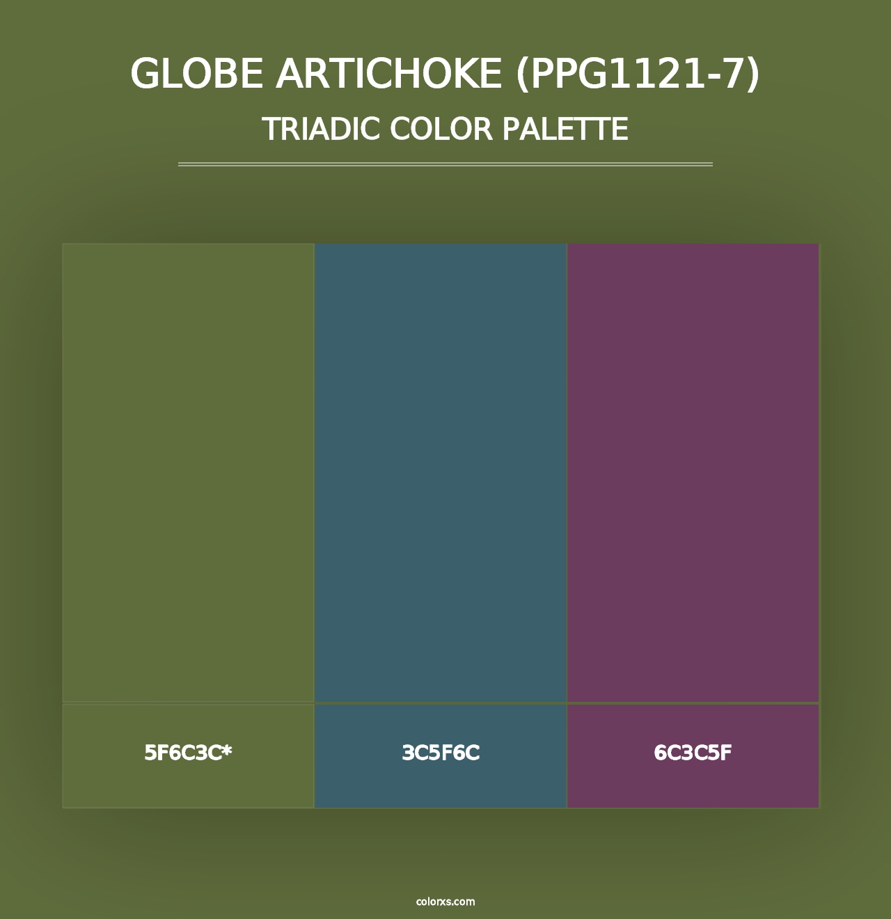 Globe Artichoke (PPG1121-7) - Triadic Color Palette