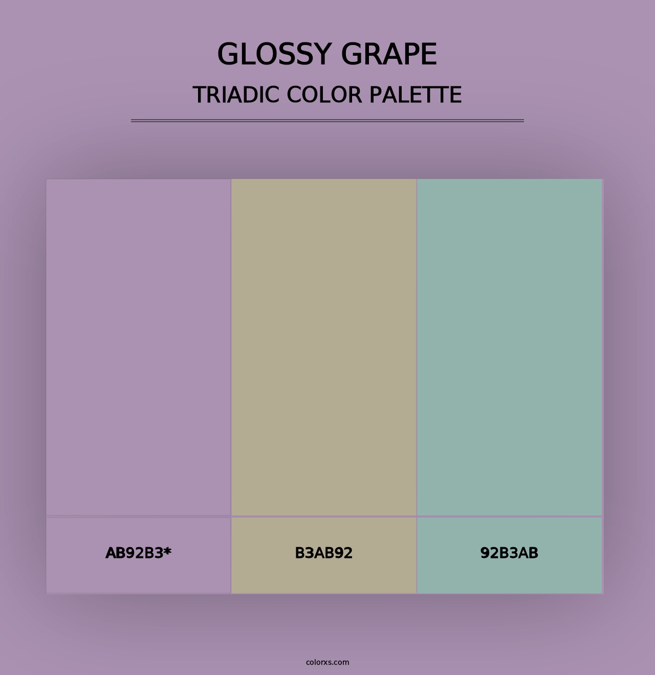 Glossy Grape - Triadic Color Palette