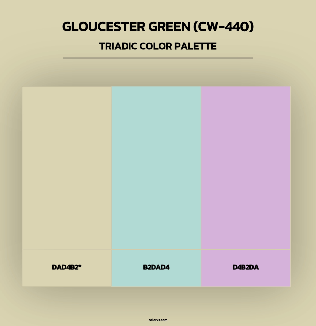 Gloucester Green (CW-440) - Triadic Color Palette