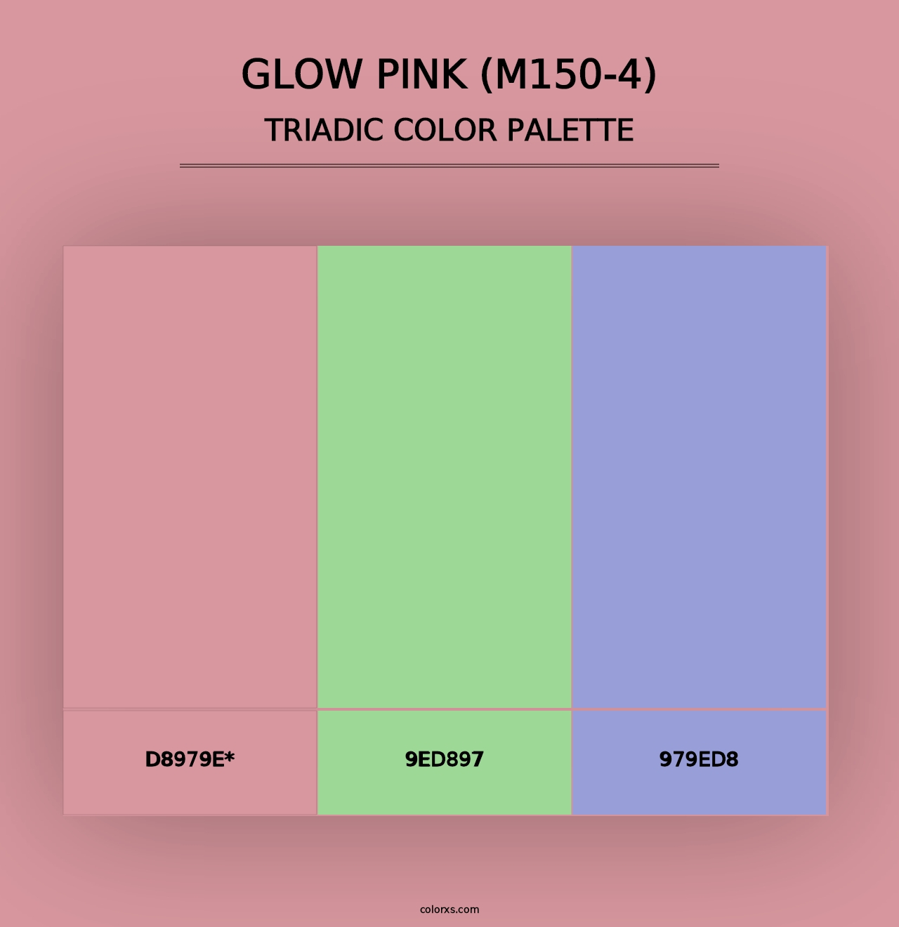 Glow Pink (M150-4) - Triadic Color Palette