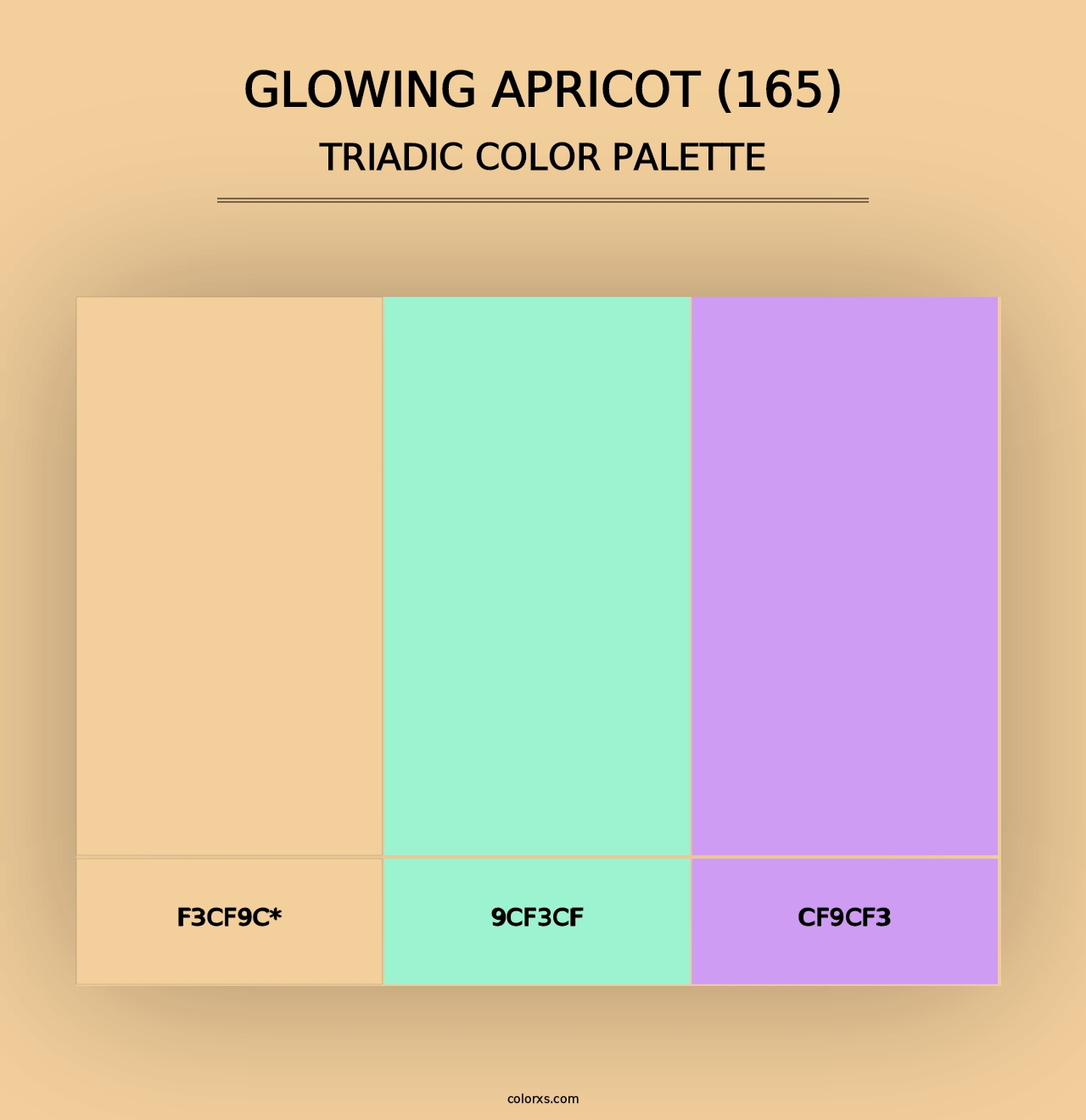 Glowing Apricot (165) - Triadic Color Palette