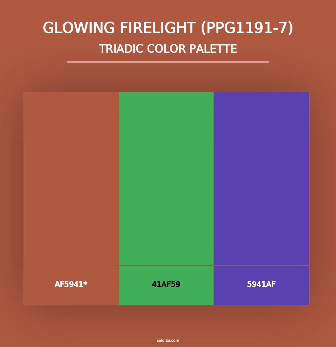 Glowing Firelight (PPG1191-7) - Triadic Color Palette