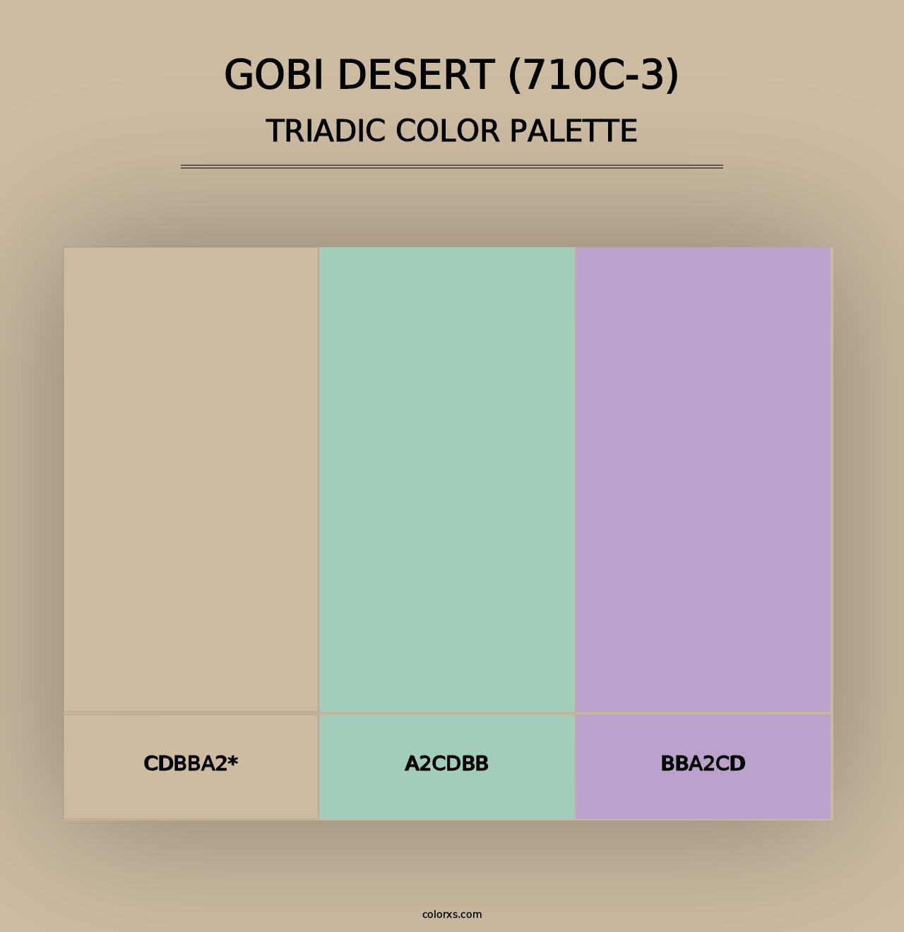 Gobi Desert (710C-3) - Triadic Color Palette