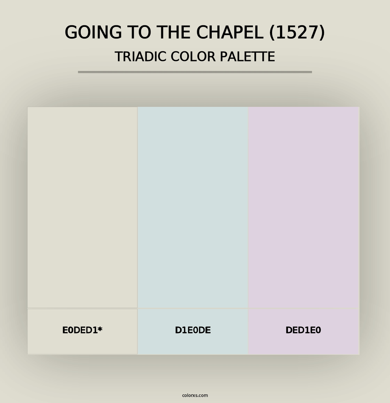 Going to the Chapel (1527) - Triadic Color Palette