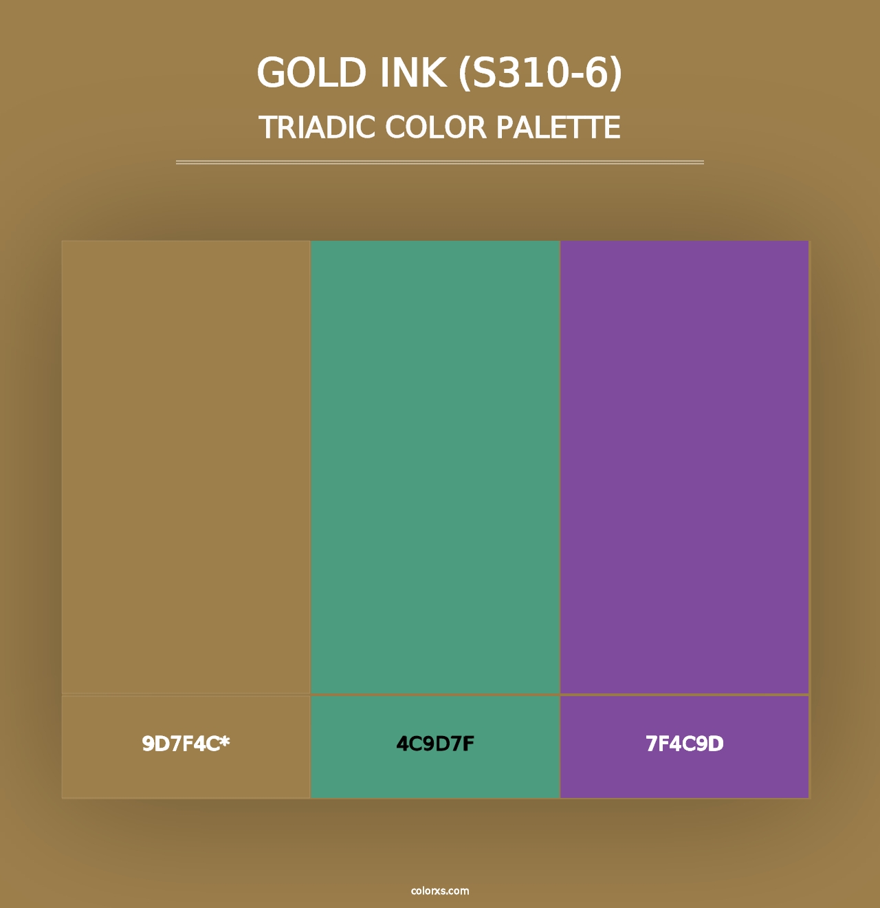 Gold Ink (S310-6) - Triadic Color Palette