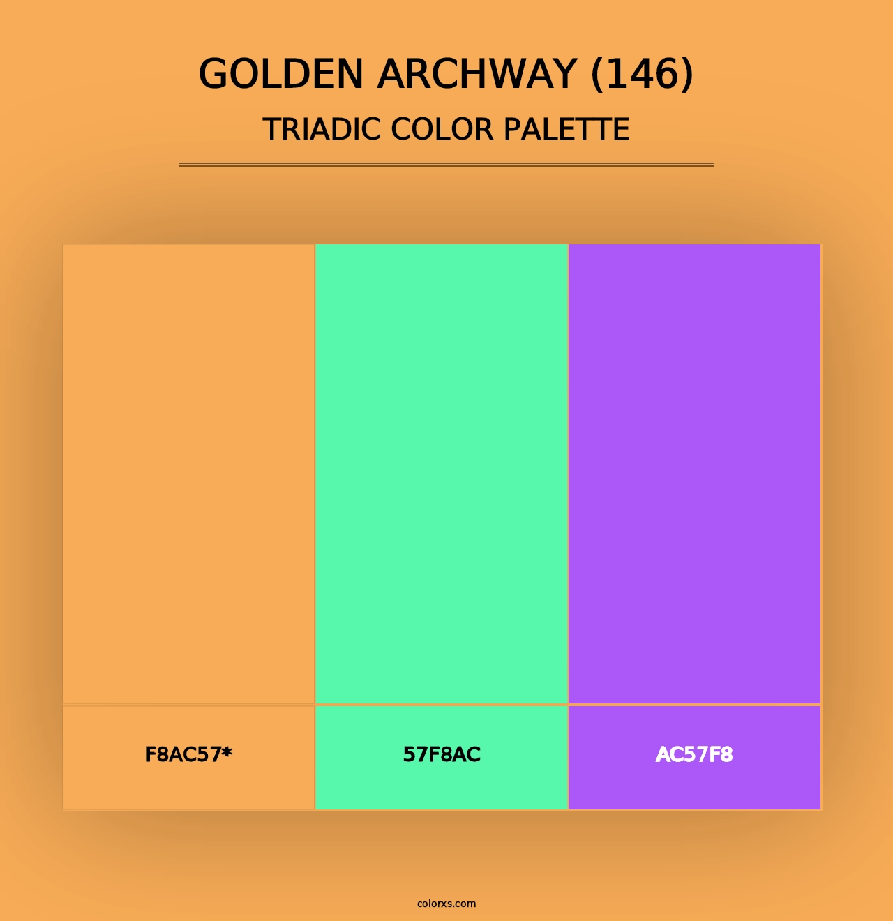 Golden Archway (146) - Triadic Color Palette