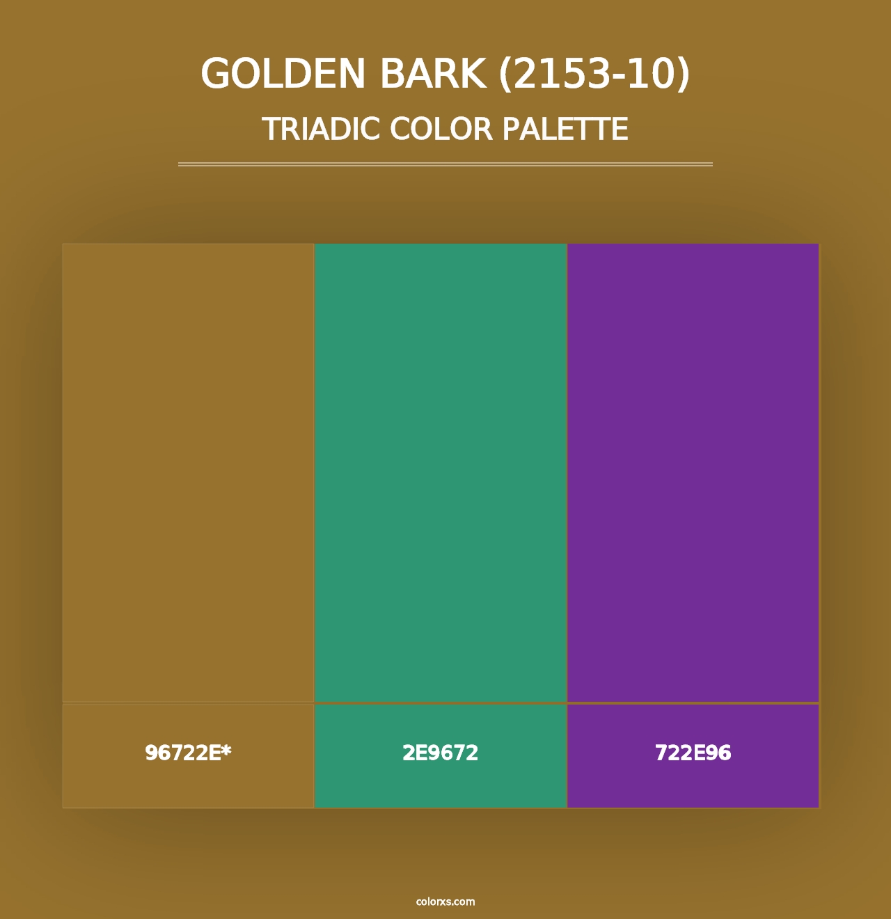 Golden Bark (2153-10) - Triadic Color Palette