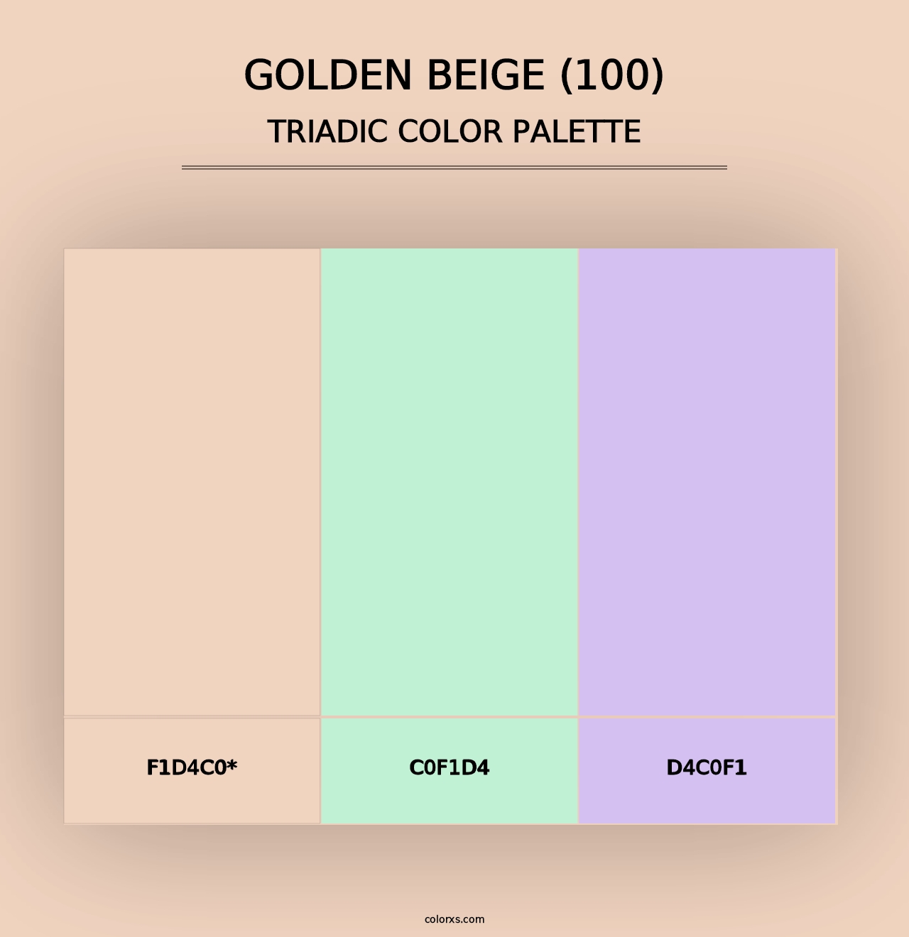 Golden Beige (100) - Triadic Color Palette