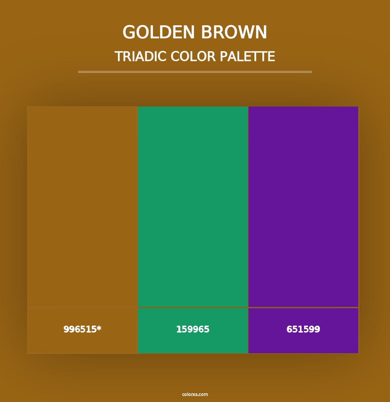 Golden brown - Triadic Color Palette