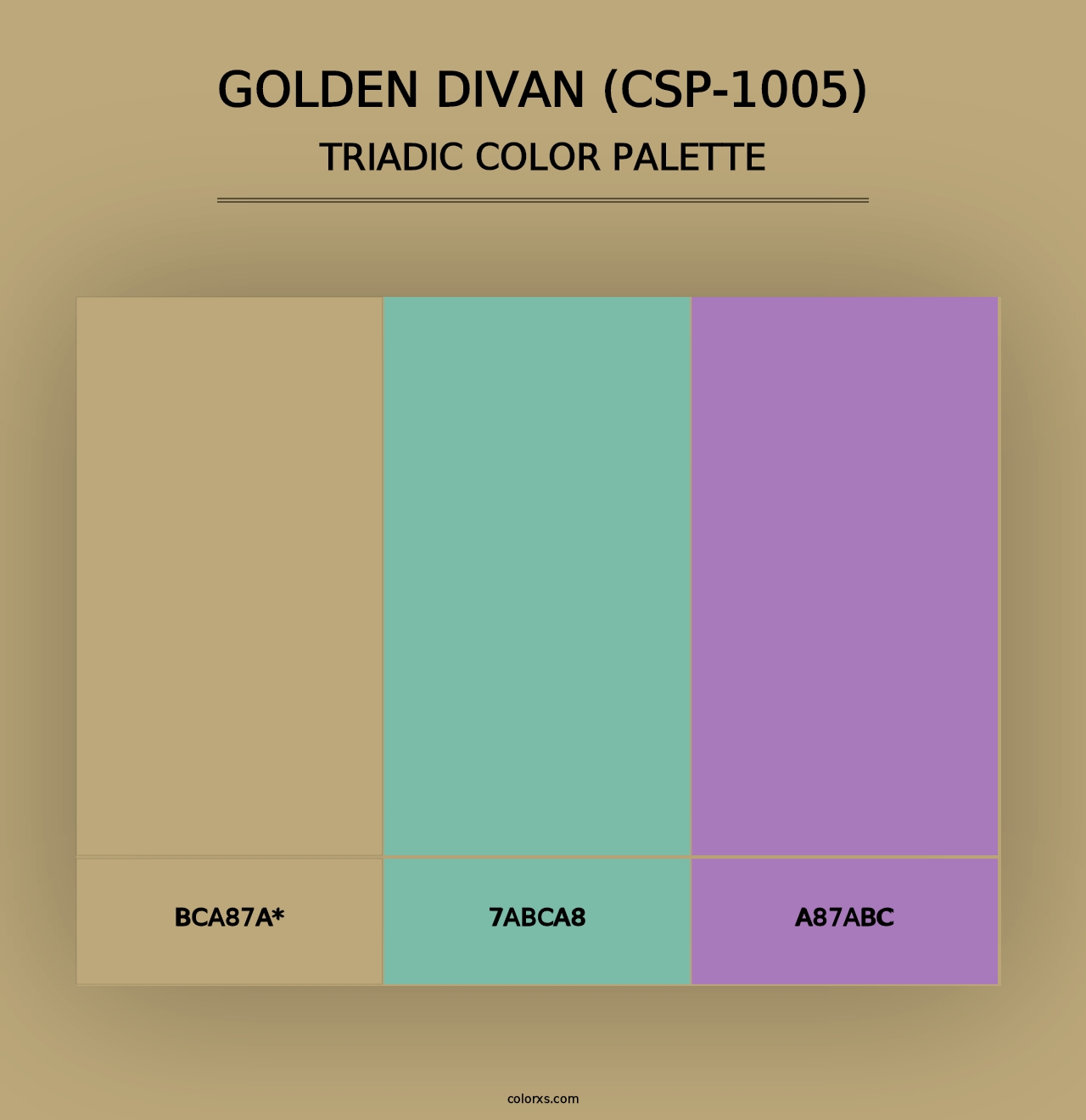 Golden Divan (CSP-1005) - Triadic Color Palette