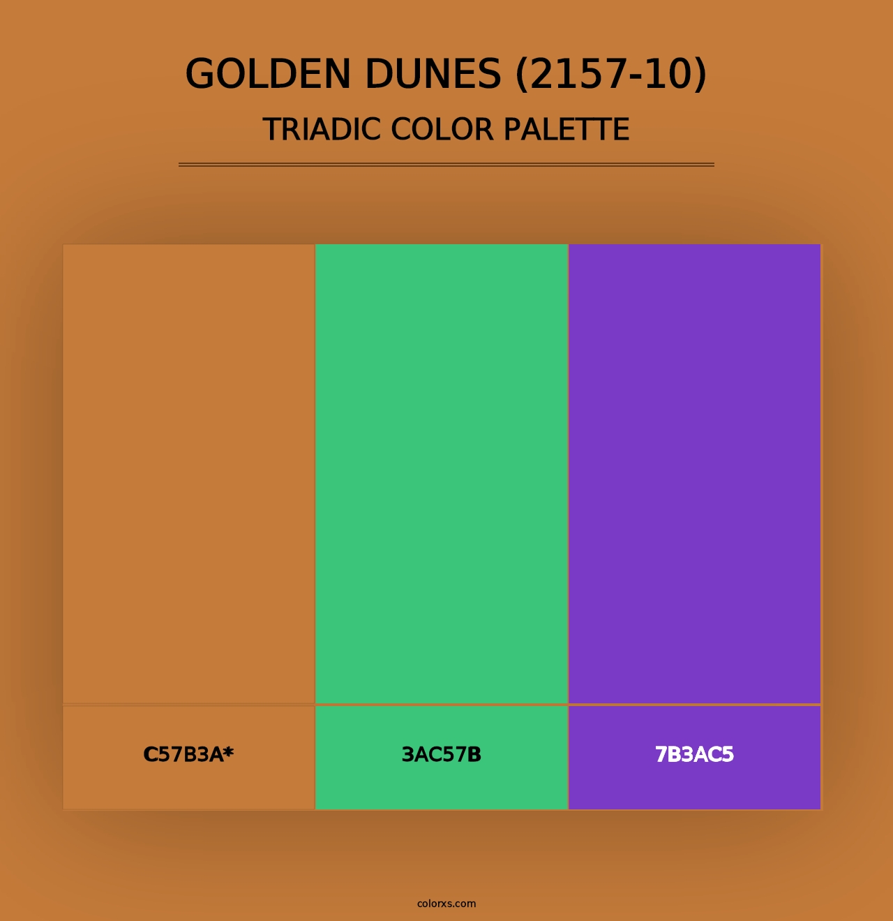 Golden Dunes (2157-10) - Triadic Color Palette