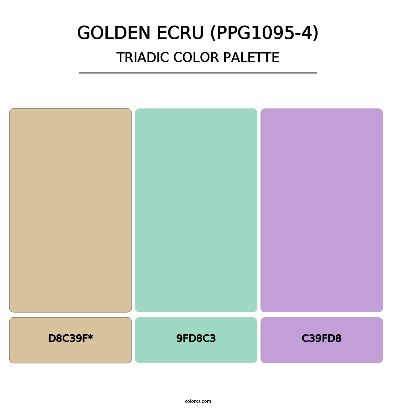 Golden Ecru (PPG1095-4) - Triadic Color Palette