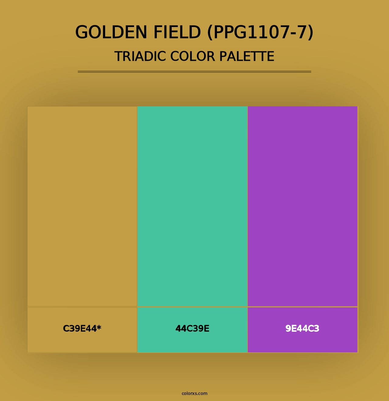 Golden Field (PPG1107-7) - Triadic Color Palette