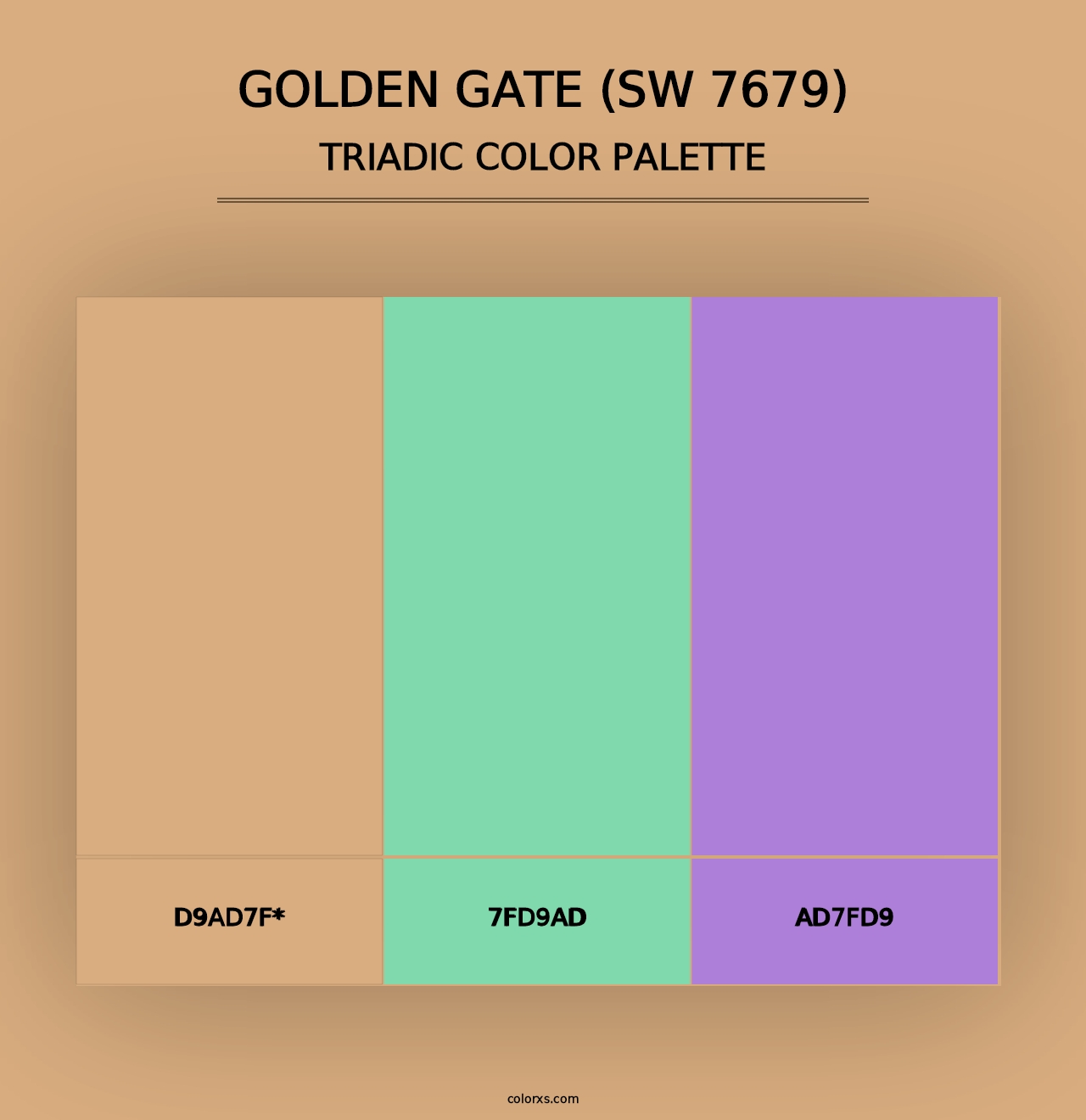 Golden Gate (SW 7679) - Triadic Color Palette