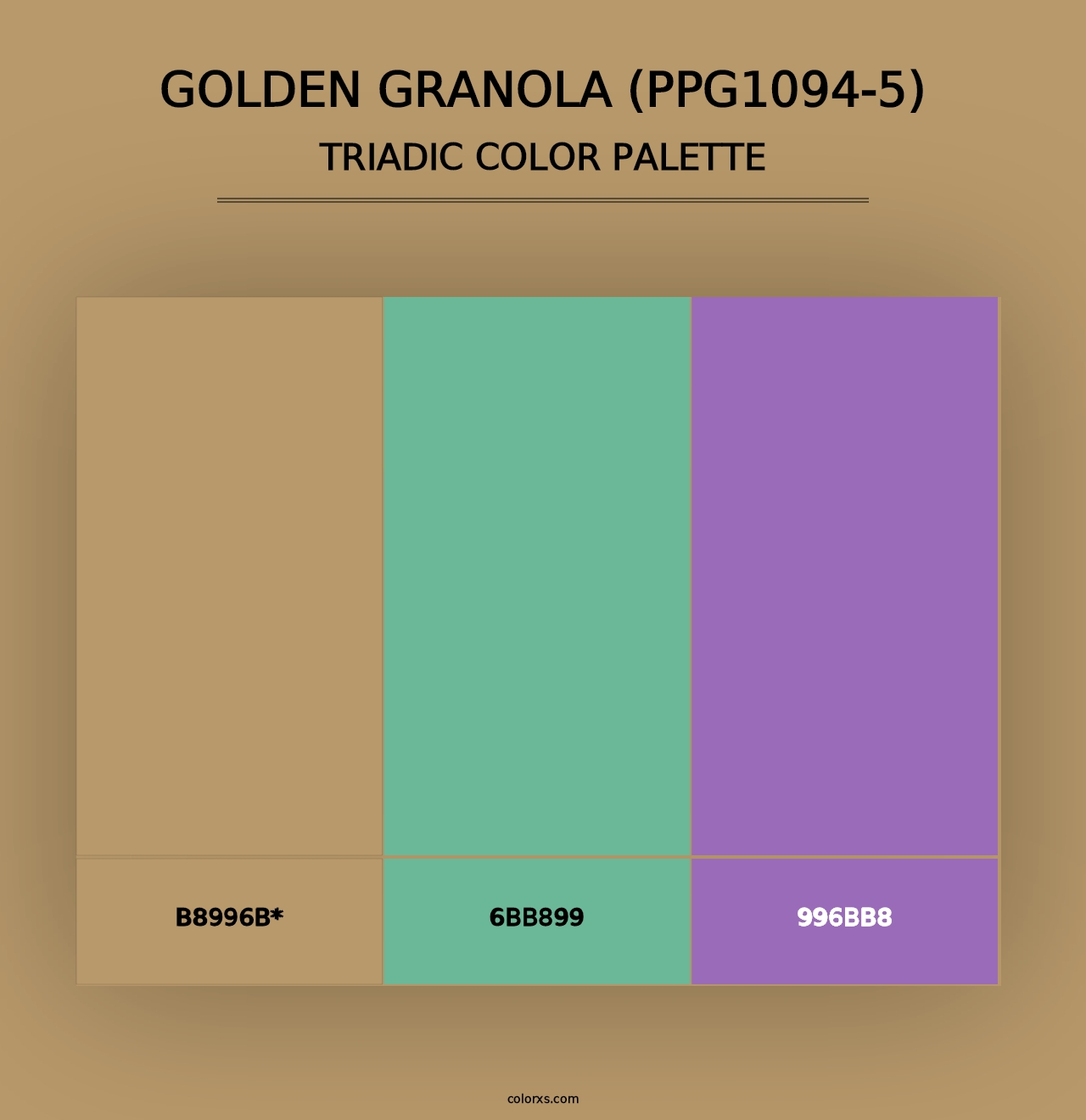 Golden Granola (PPG1094-5) - Triadic Color Palette