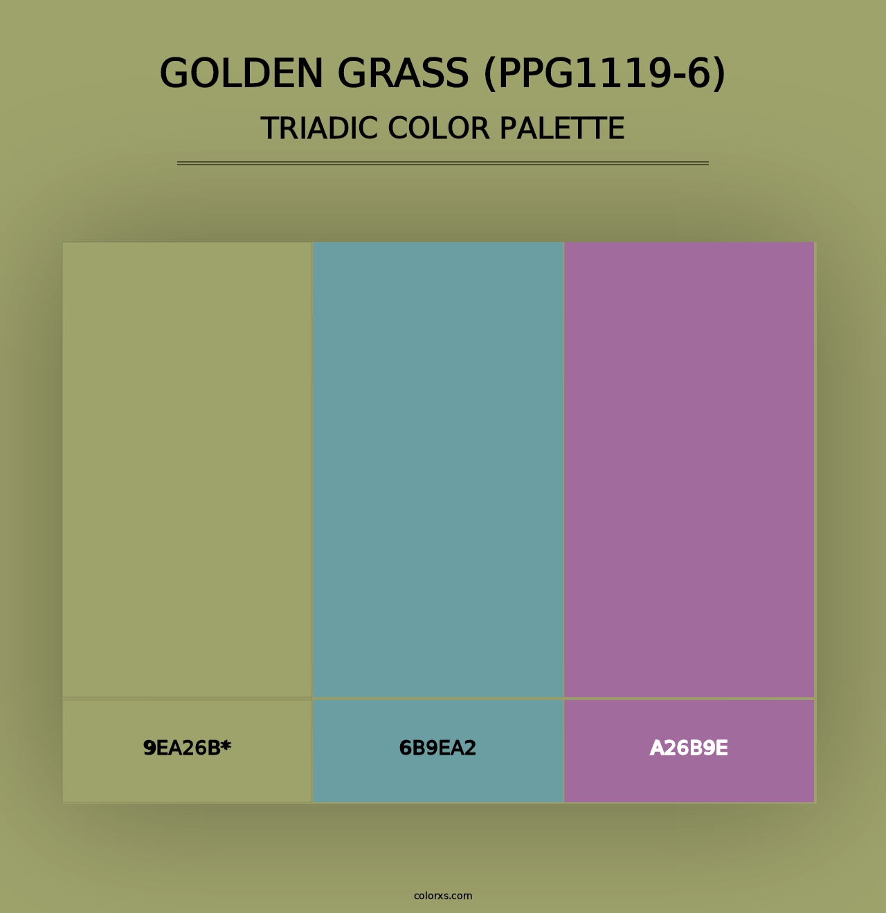 Golden Grass (PPG1119-6) - Triadic Color Palette