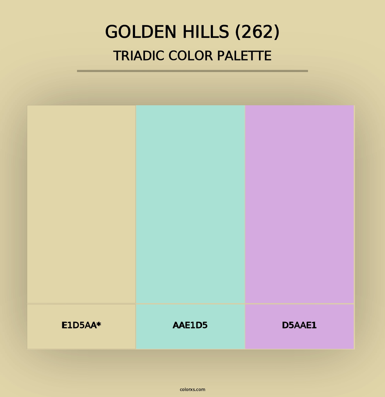 Golden Hills (262) - Triadic Color Palette