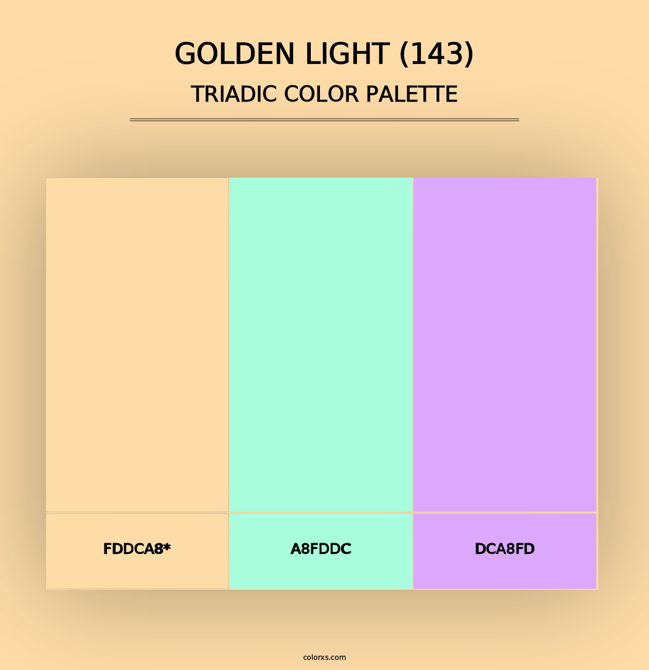 Golden Light (143) - Triadic Color Palette