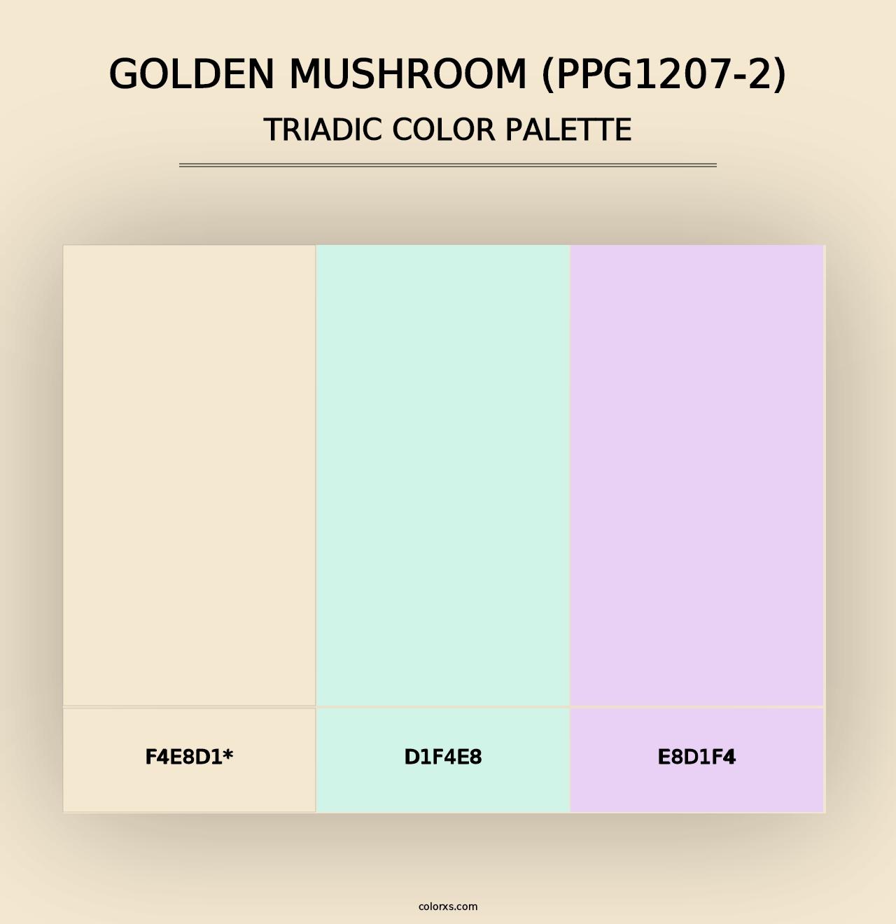 Golden Mushroom (PPG1207-2) - Triadic Color Palette