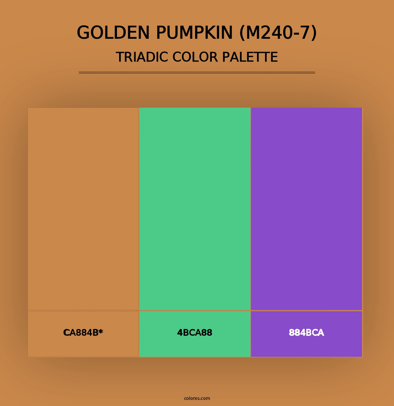 Golden Pumpkin (M240-7) - Triadic Color Palette