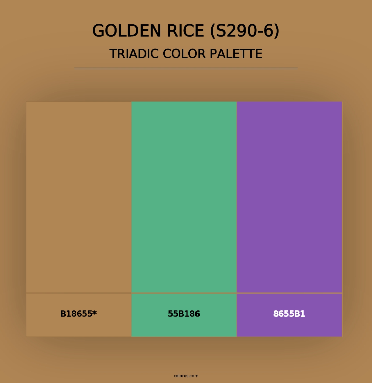 Golden Rice (S290-6) - Triadic Color Palette