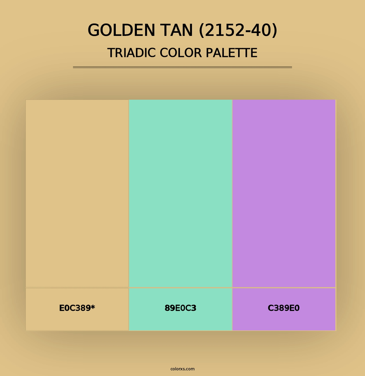 Golden Tan (2152-40) - Triadic Color Palette