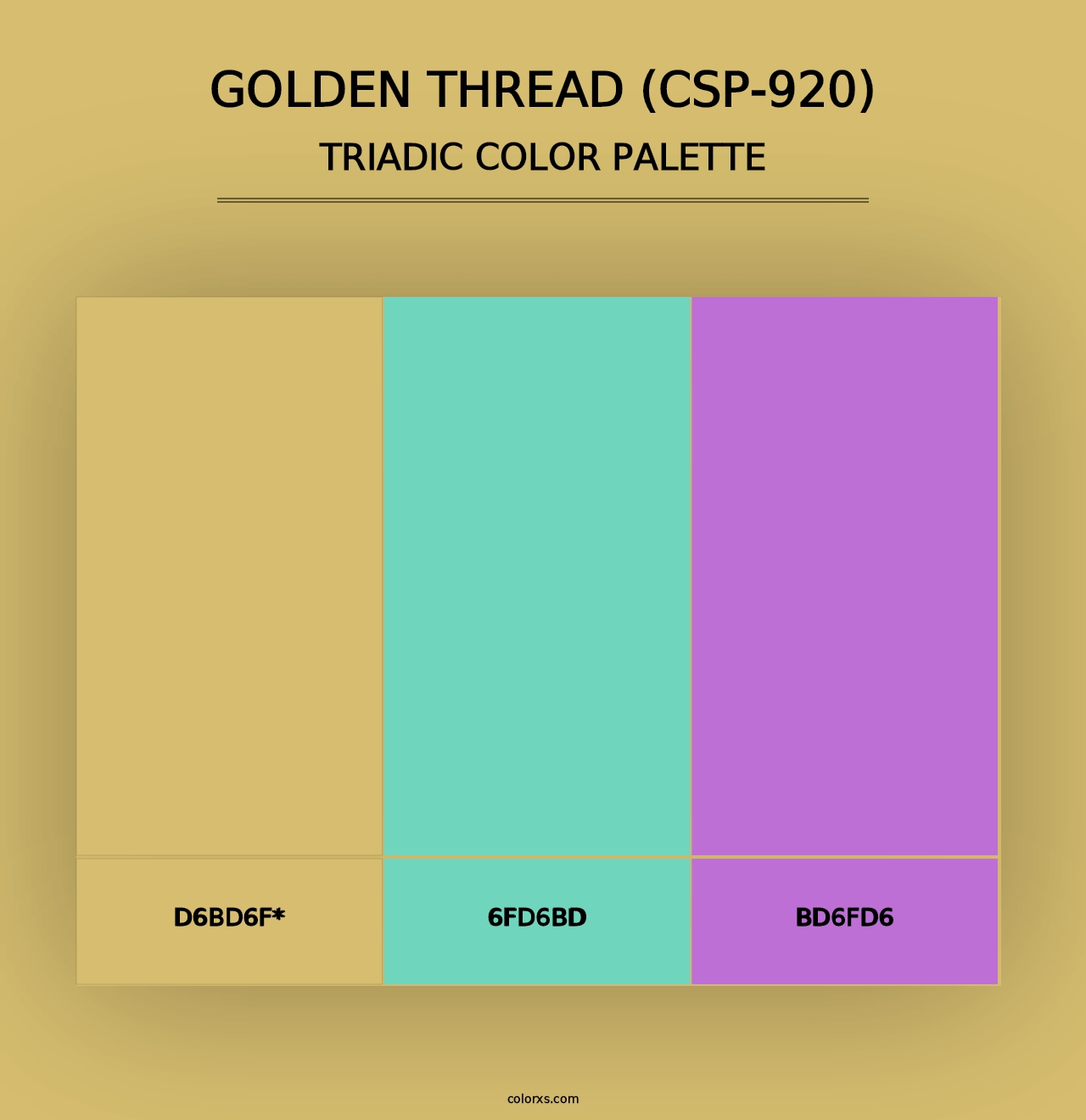 Golden Thread (CSP-920) - Triadic Color Palette