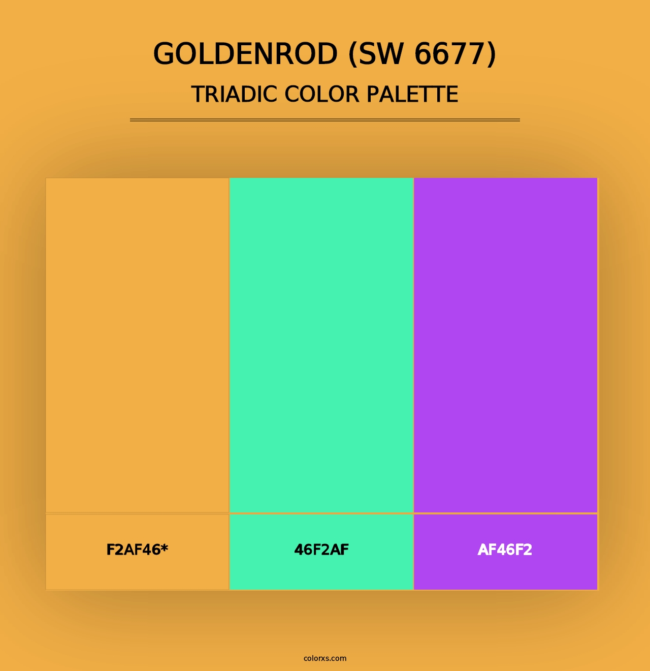 Goldenrod (SW 6677) - Triadic Color Palette