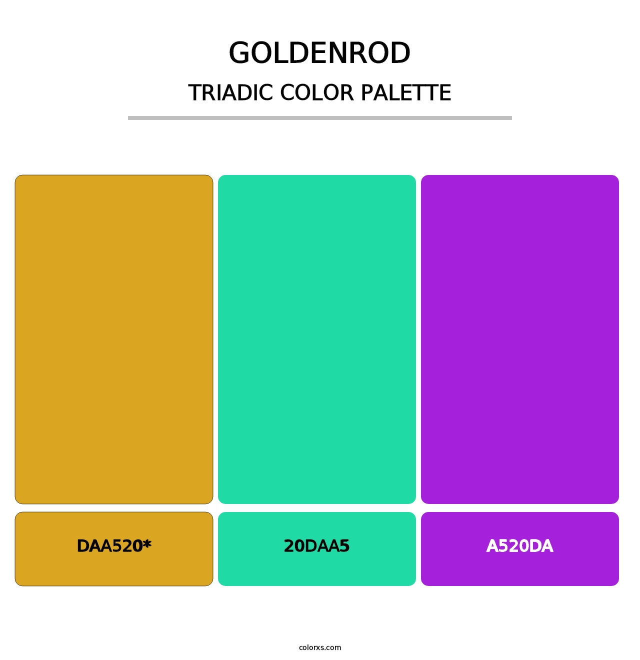 Goldenrod - Triadic Color Palette