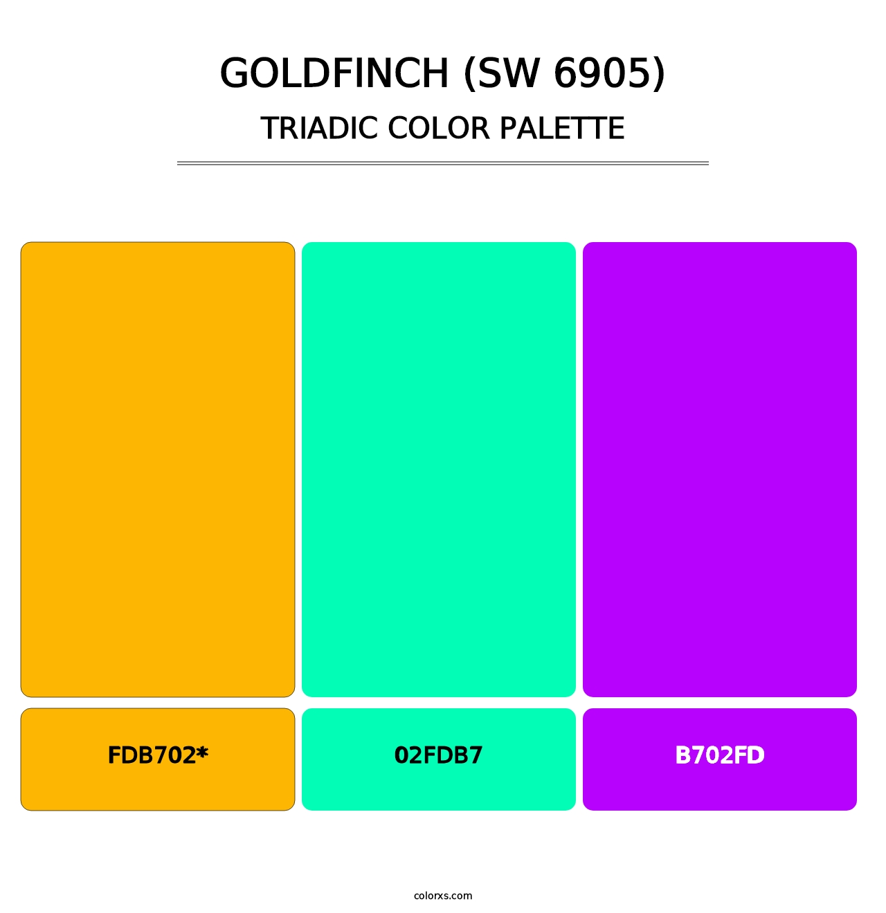 Goldfinch (SW 6905) - Triadic Color Palette