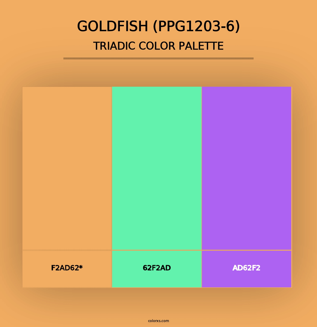 Goldfish (PPG1203-6) - Triadic Color Palette