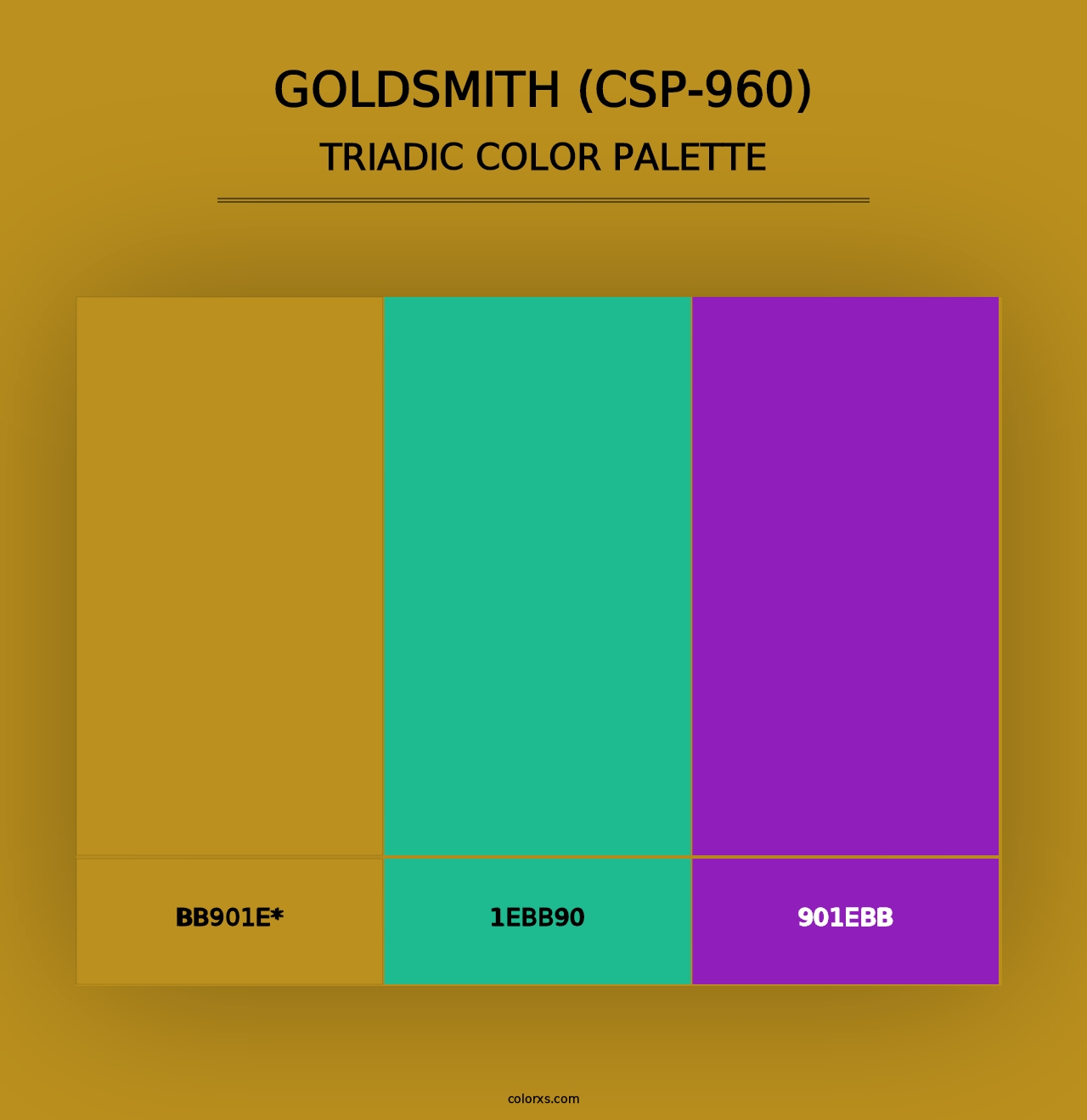 Goldsmith (CSP-960) - Triadic Color Palette