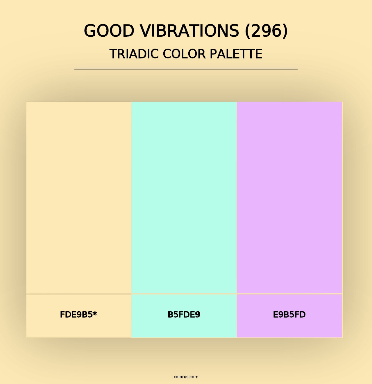 Good Vibrations (296) - Triadic Color Palette