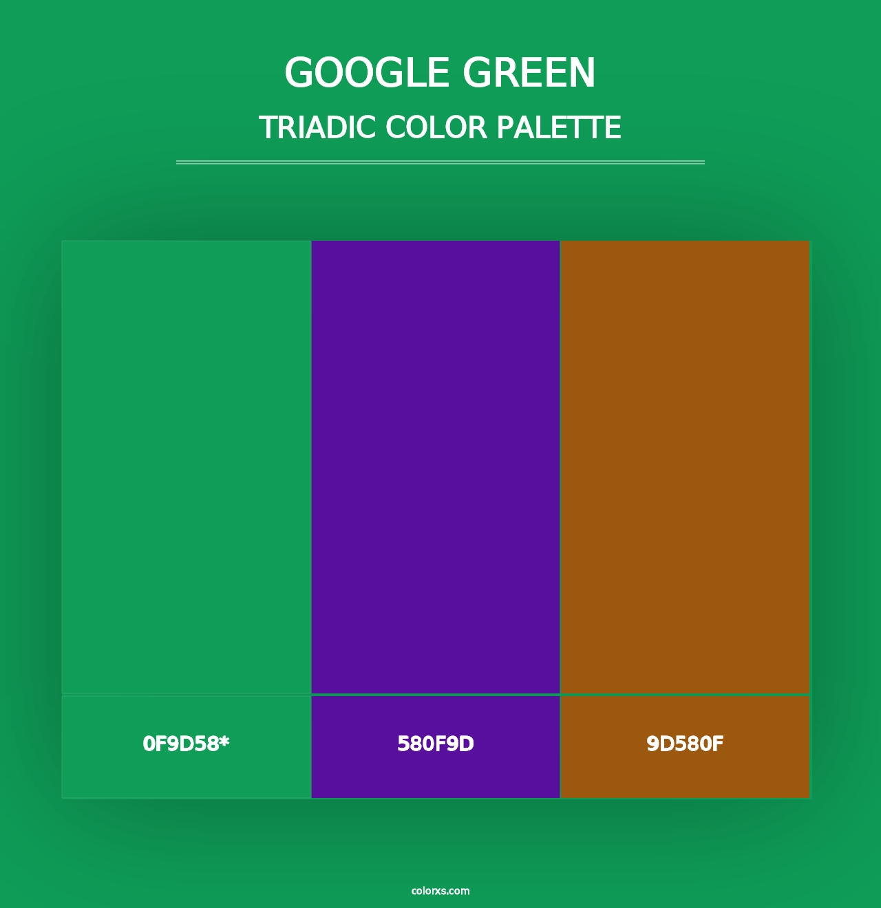 Google Green - Triadic Color Palette