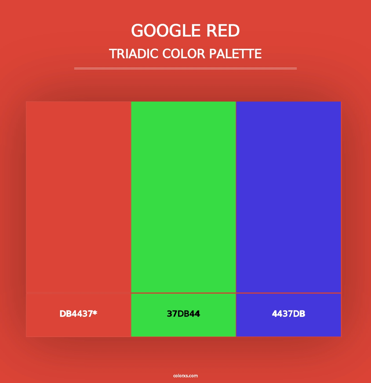 Google Red - Triadic Color Palette