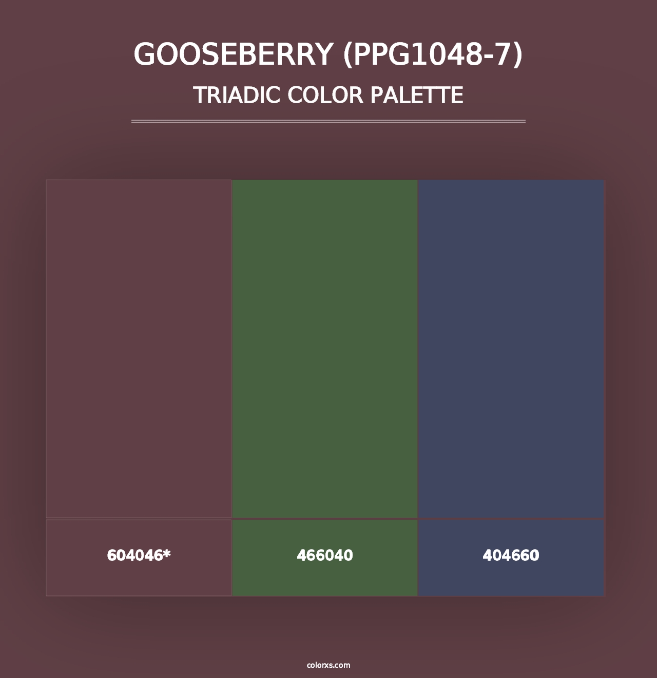 Gooseberry (PPG1048-7) - Triadic Color Palette