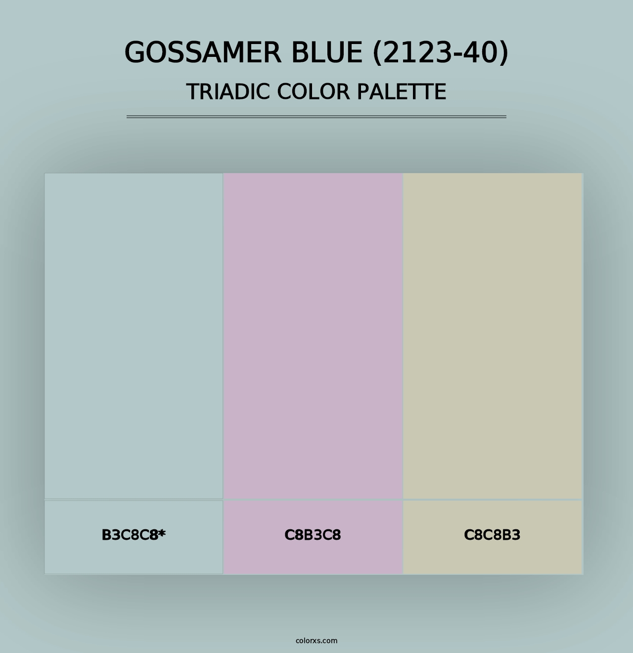 Gossamer Blue (2123-40) - Triadic Color Palette