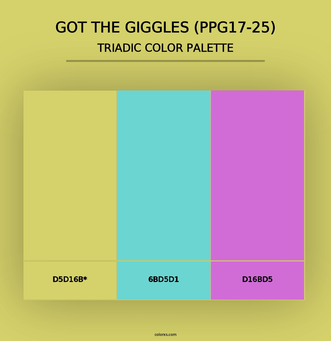 Got The Giggles (PPG17-25) - Triadic Color Palette