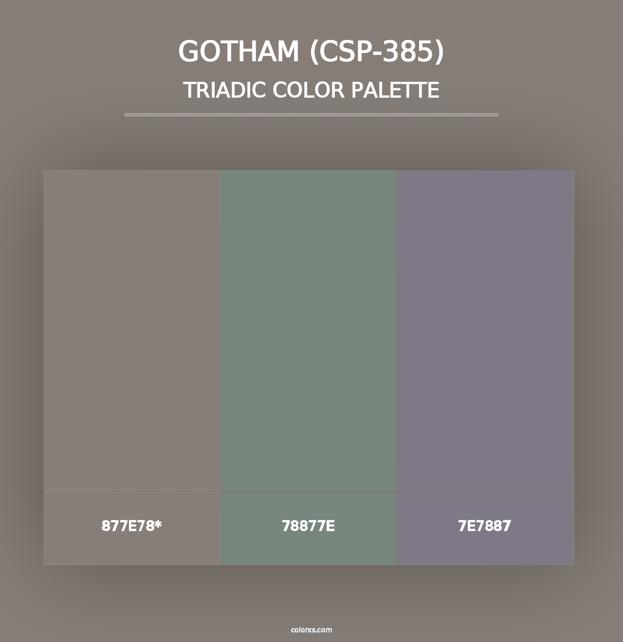 Gotham (CSP-385) - Triadic Color Palette