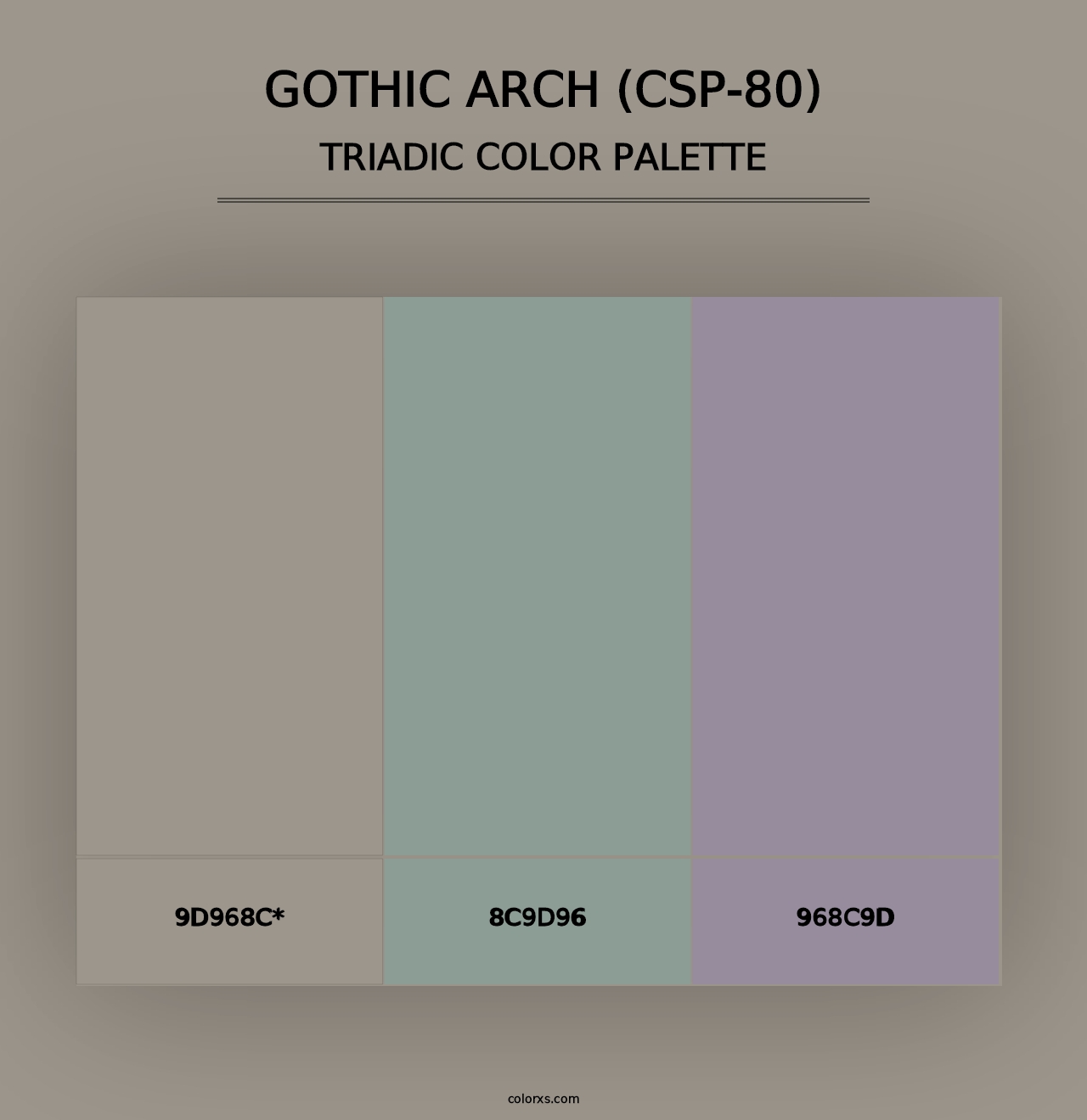 Gothic Arch (CSP-80) - Triadic Color Palette