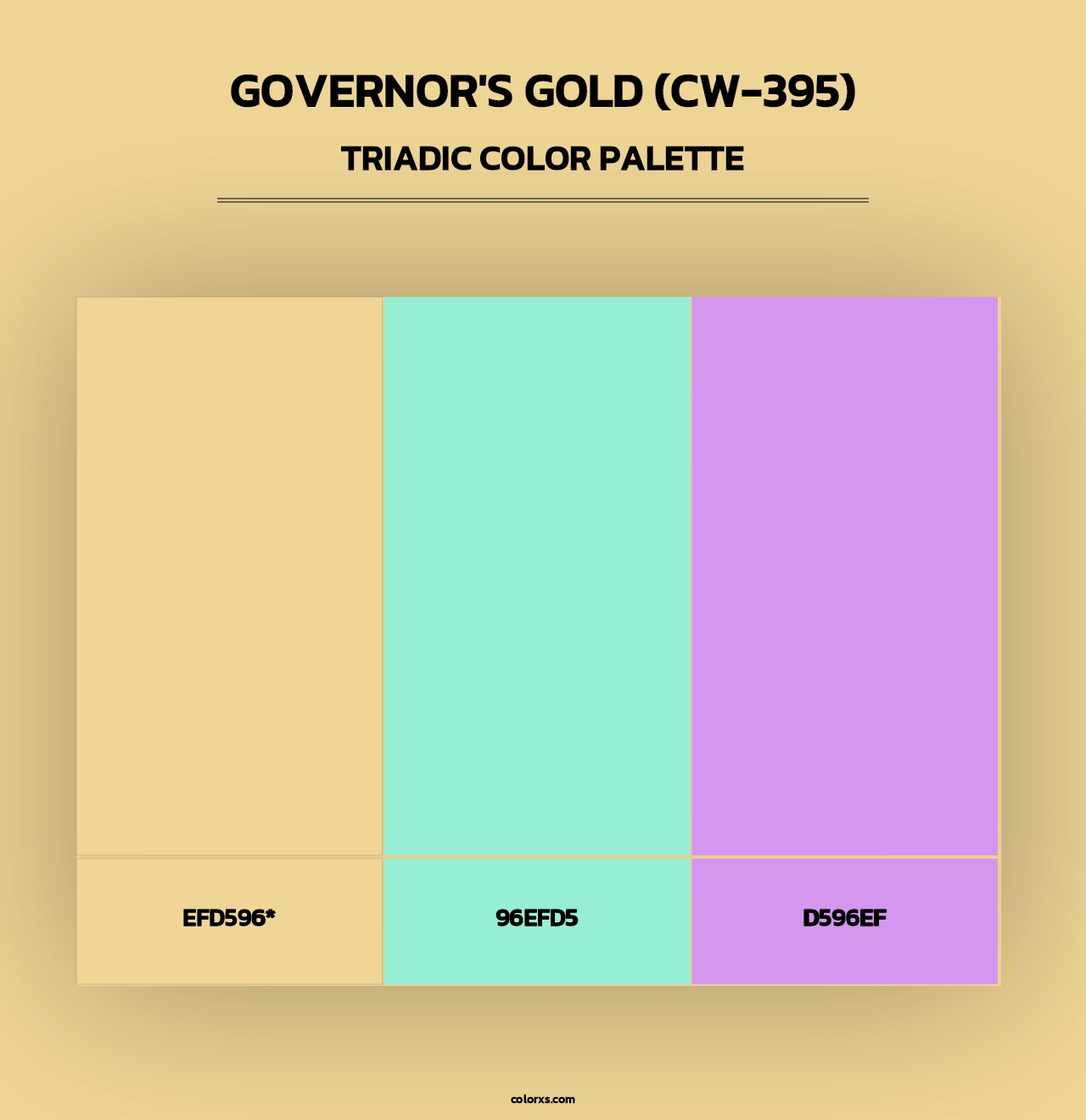 Governor's Gold (CW-395) - Triadic Color Palette