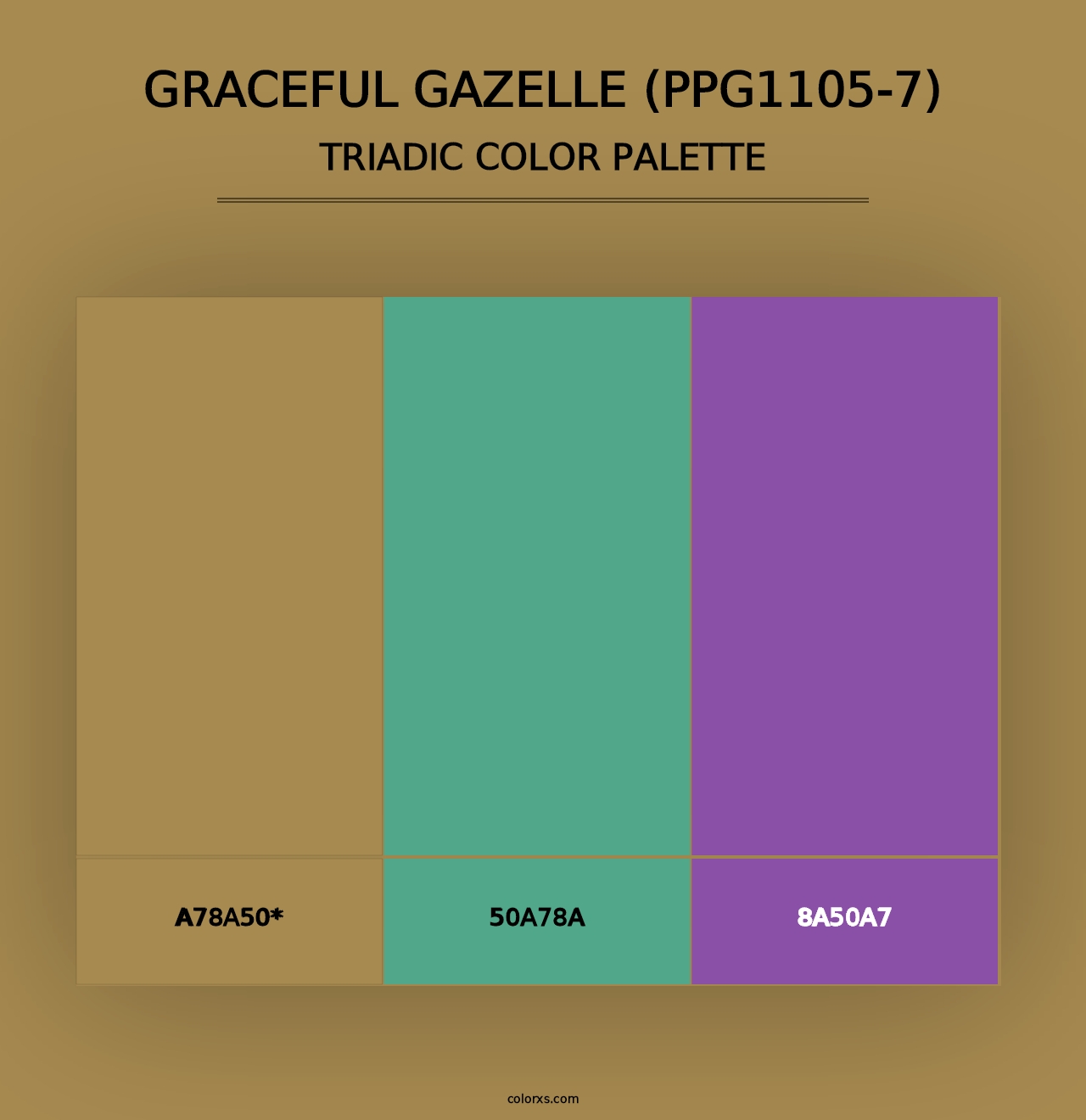 Graceful Gazelle (PPG1105-7) - Triadic Color Palette