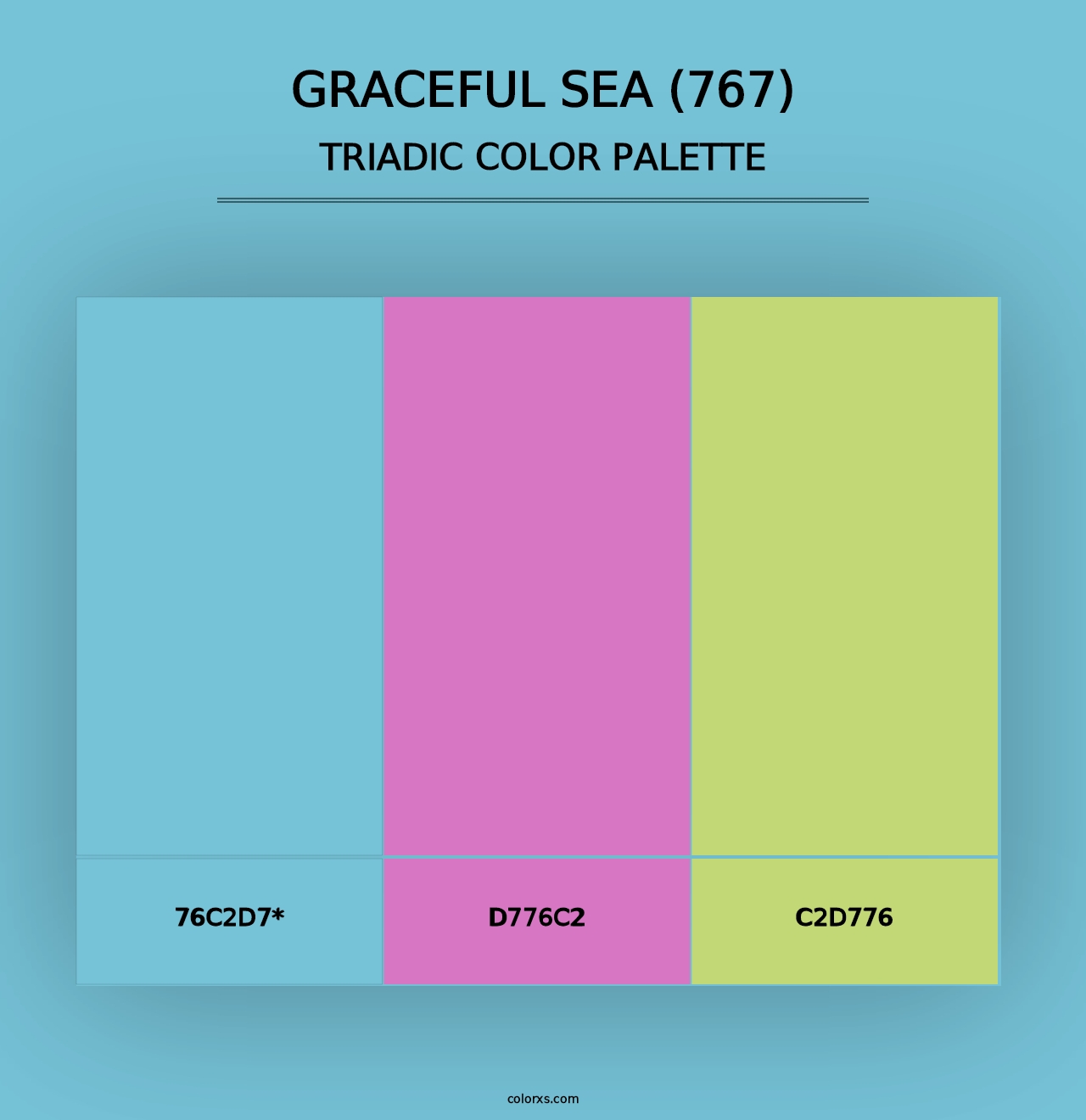 Graceful Sea (767) - Triadic Color Palette