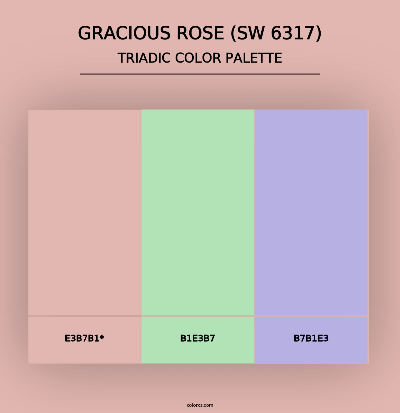 Gracious Rose (SW 6317) - Triadic Color Palette