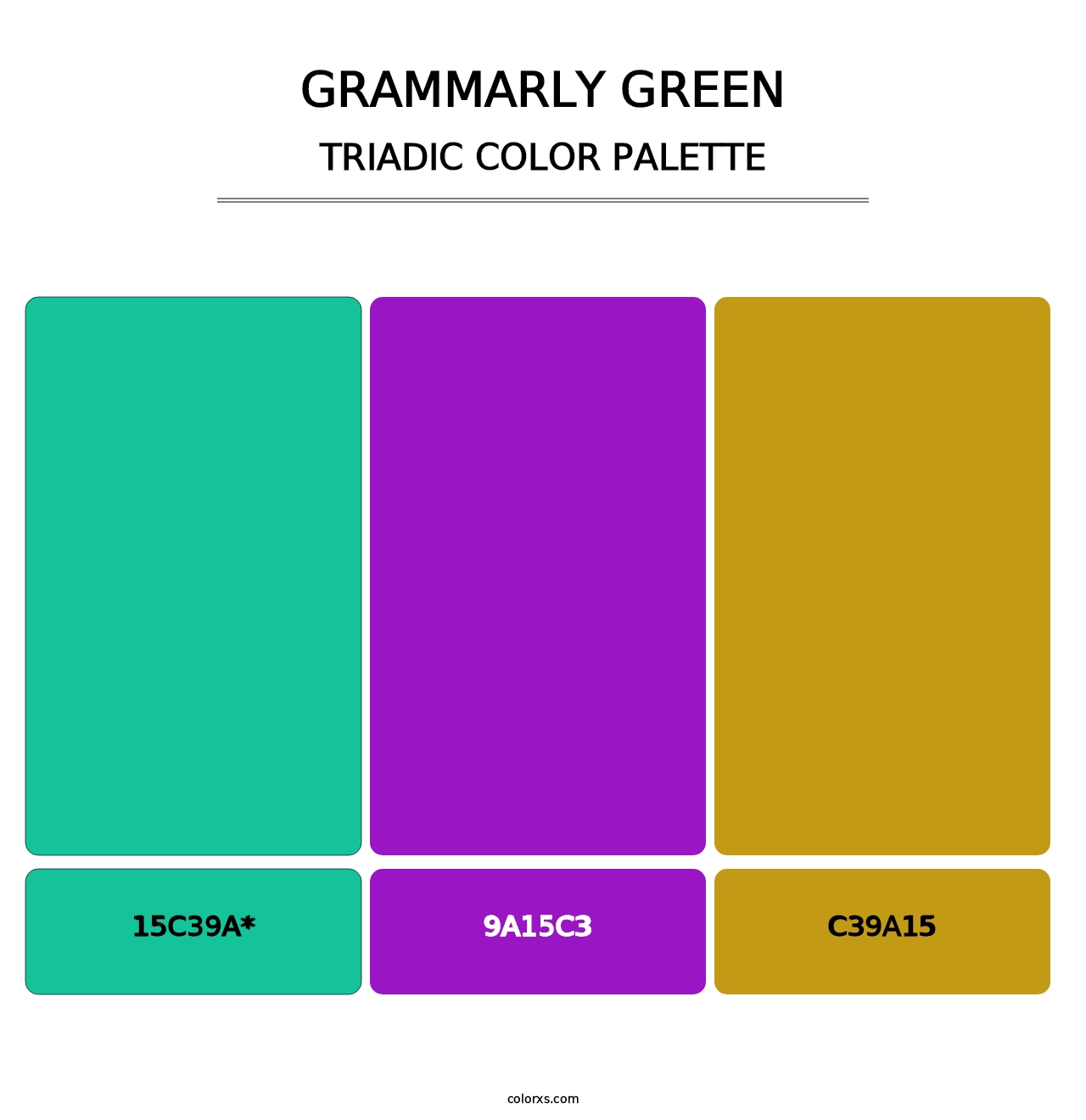 Grammarly Green - Triadic Color Palette