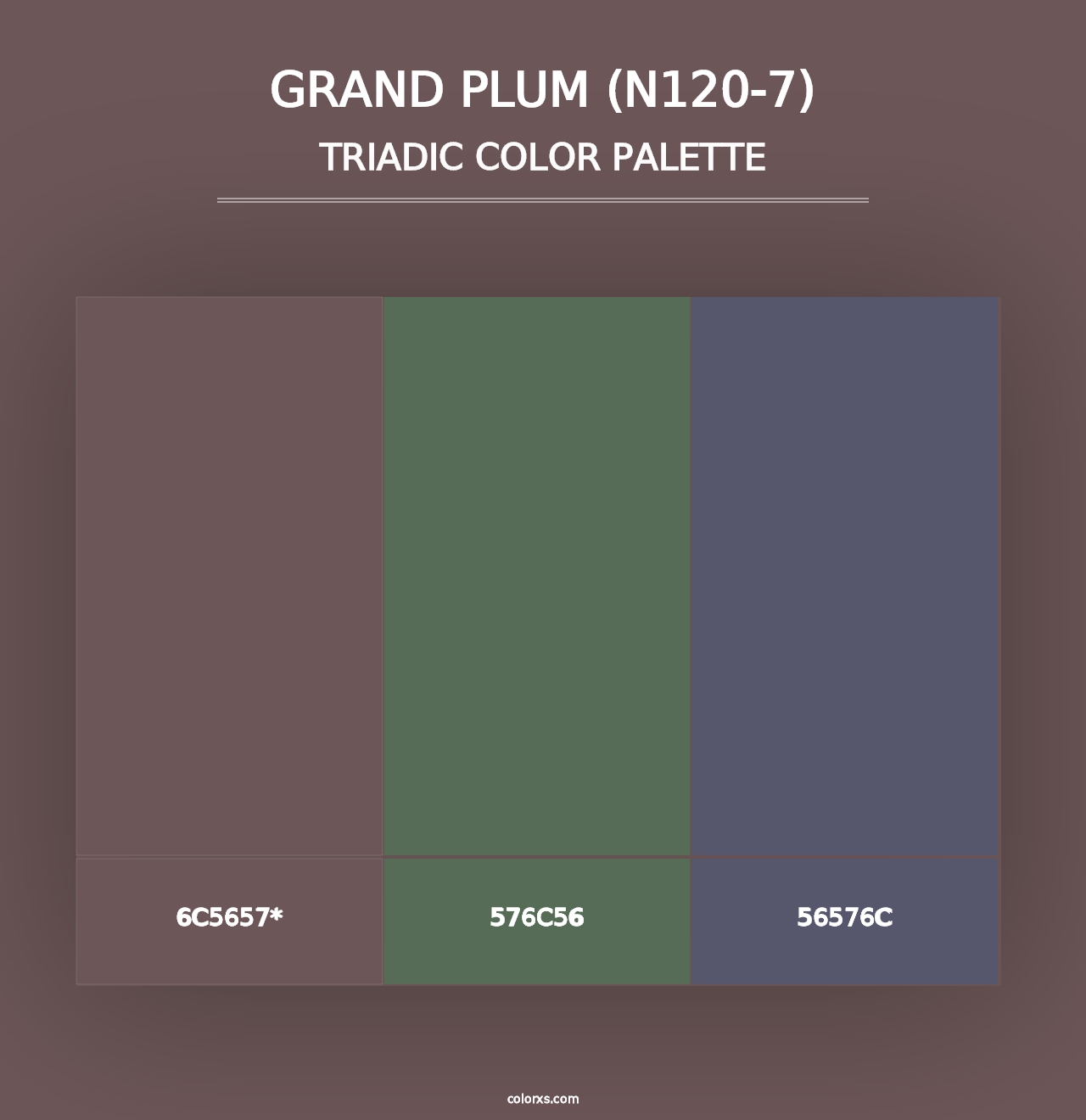 Grand Plum (N120-7) - Triadic Color Palette